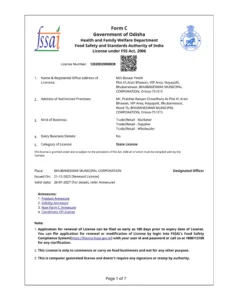FSSAI License